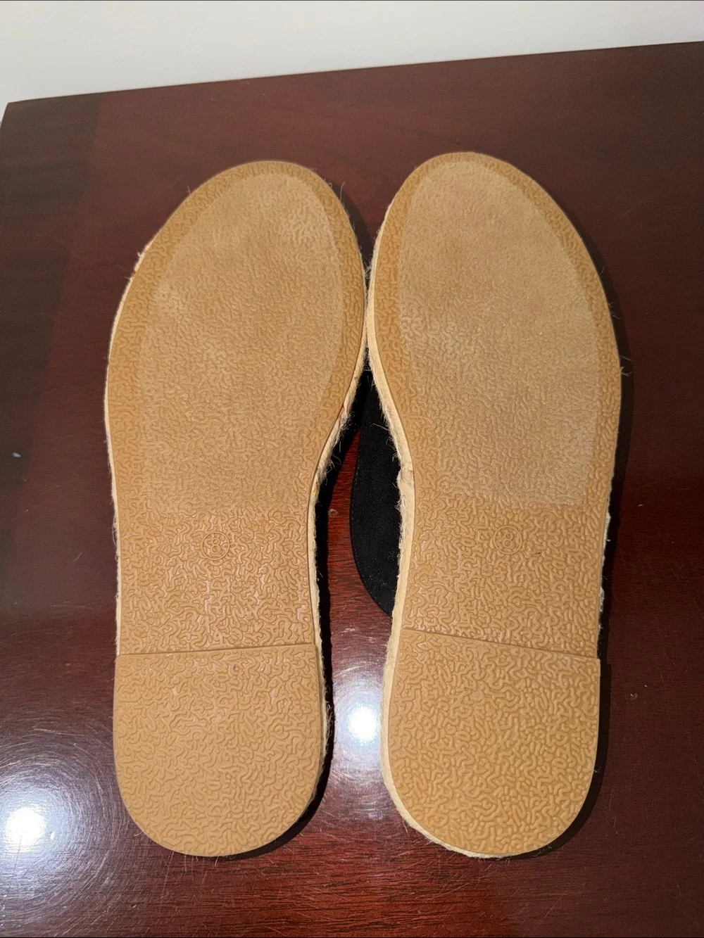 Black Suede Espadrille Slip-On Mules